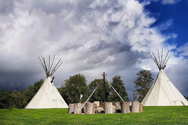 Indianbyns tepee-bastu