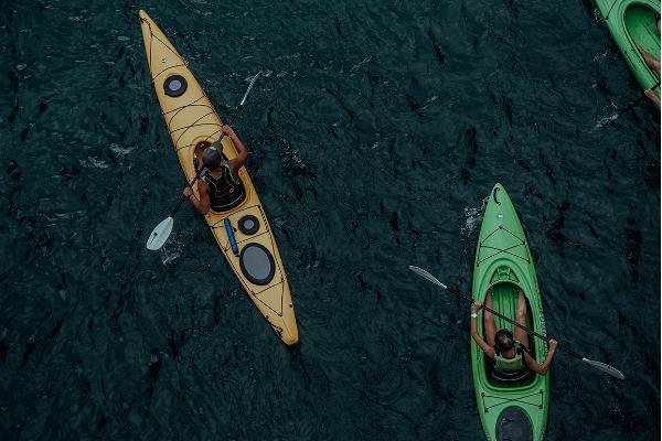 Izbraucieni ar kanoe laivām Tallinas līcī
