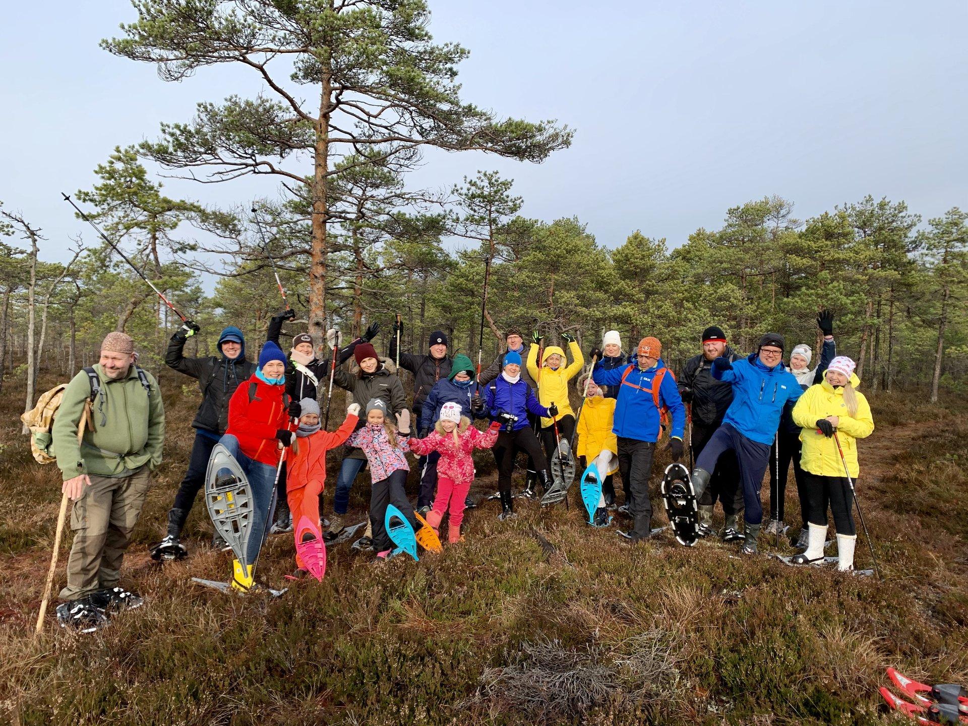 Bogshoe hike in the Rubina Weltands in Mulgimaa - pilt