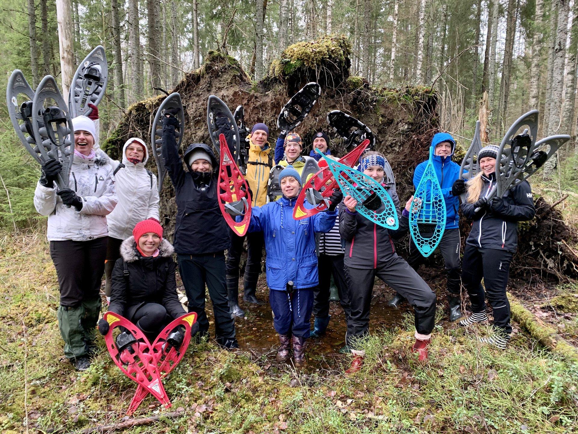 Bogshoe hike in the Rubina Weltands in Mulgimaa - pilt