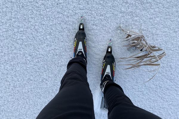 Skating trip in Otepää, on Lake Pühajärv