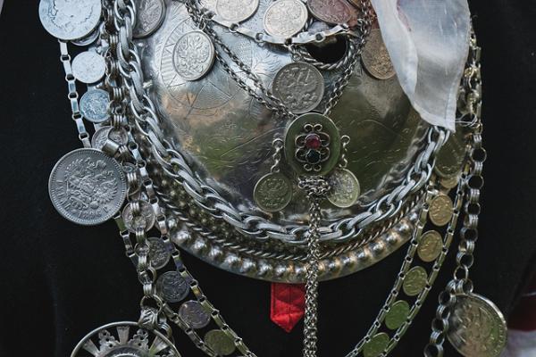 Seto kvinnas silversmycken