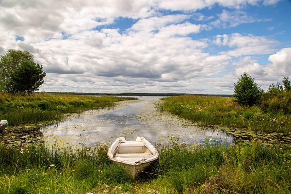 Angeln im See Võrtsjärv