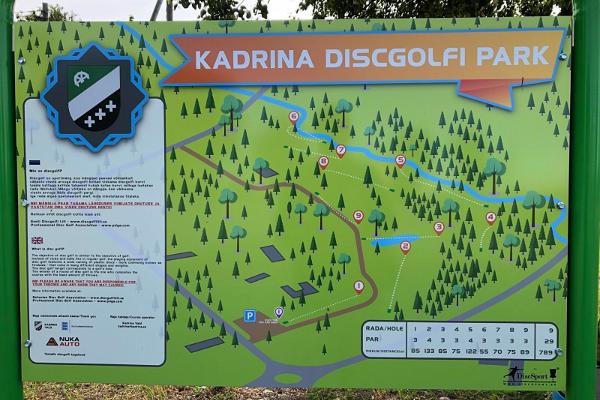 Kadrina discgolfi pargi kaart