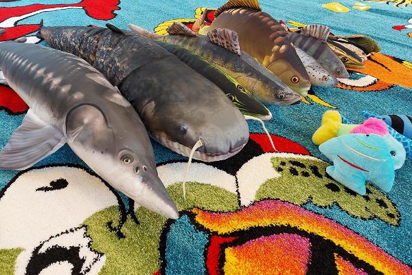 Weiche Spielfische im Seemuseum für Kinder