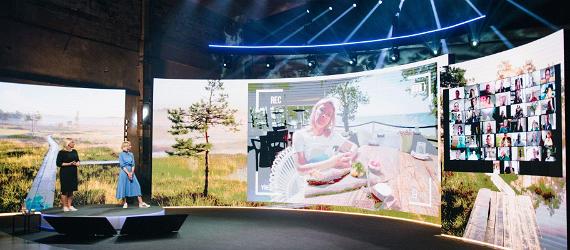 Visit Estonia esitlus rahvusvahelisele publikule virtuaalstuudios