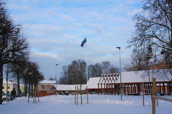 Estonian flagstaff in Otepää