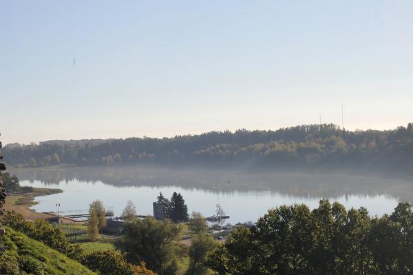 Viljandi järv, udu, hommik