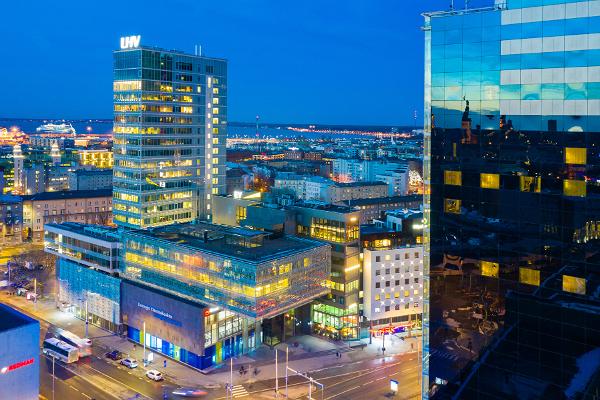 Europa-Erlebniszentrum, von oben gesehen in der Innenstadt Tallinns