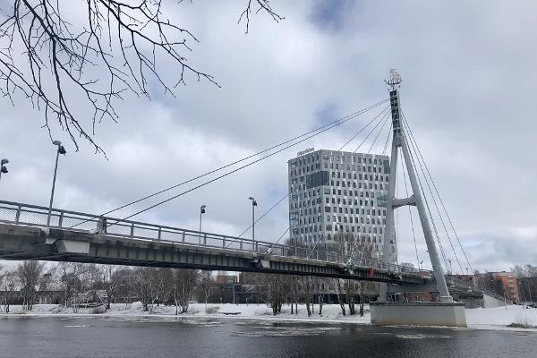 Turusild Bridge in winter