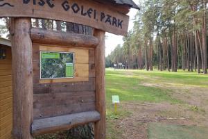 Tartu apriņķa Veselības sporta centra disku golfa parks: disku golfa norāde un shēma