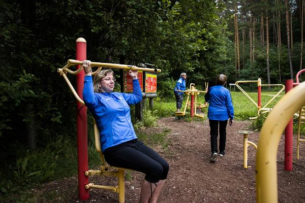 Outdoor gym at the Rakvere Palermo health track