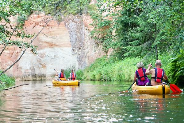 Two-day canoe and kayak trips on Ahja River