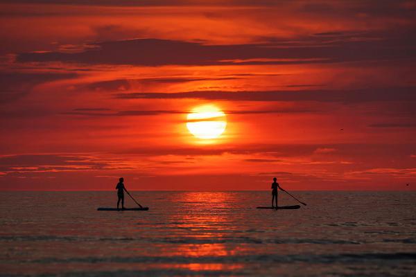 Water sports equipment rental on Narva-Jõesuu beach by the Surf Club