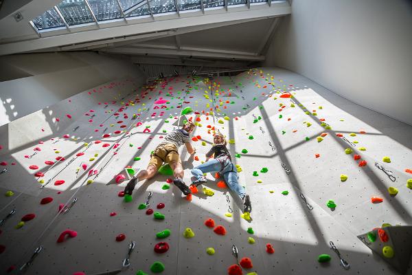 Climbing wall in the Windtower