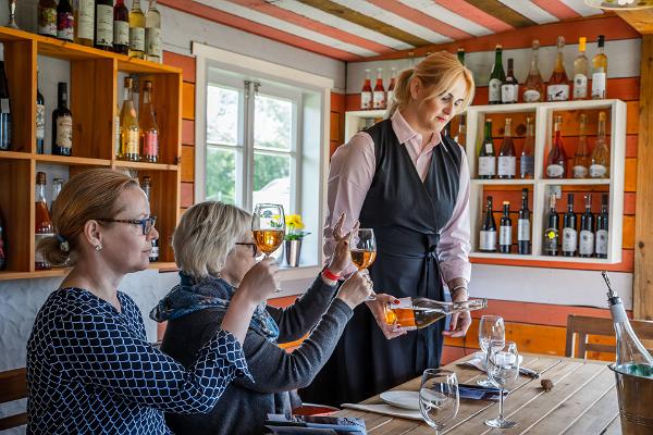 Estonian wine chamber at Hindreku Farm