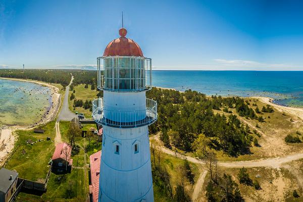 Lighthouse, seaside, blue sky