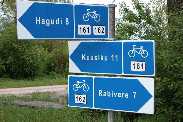 Bike route signs