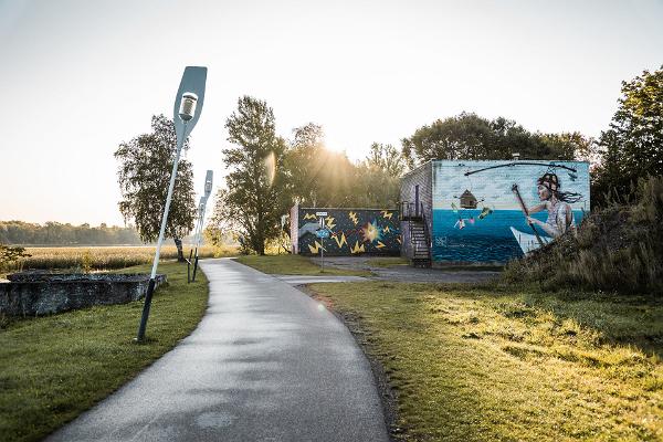 Gesundheitspfad am linken Ufer des Flusses Pärnu, der Jaanson-Pfad