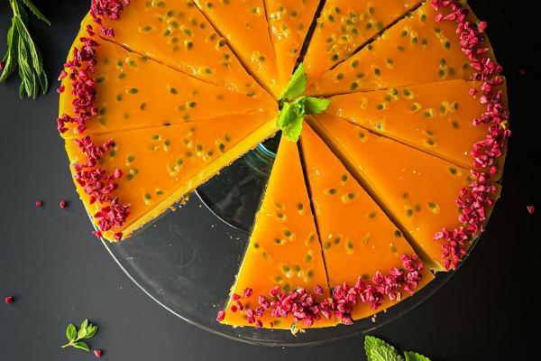 Mango-passionfruit cake