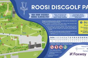Схема троп парка для игры в диск-гольф Roosi