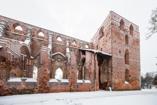 Tartu toomkirik, talvine härmatis