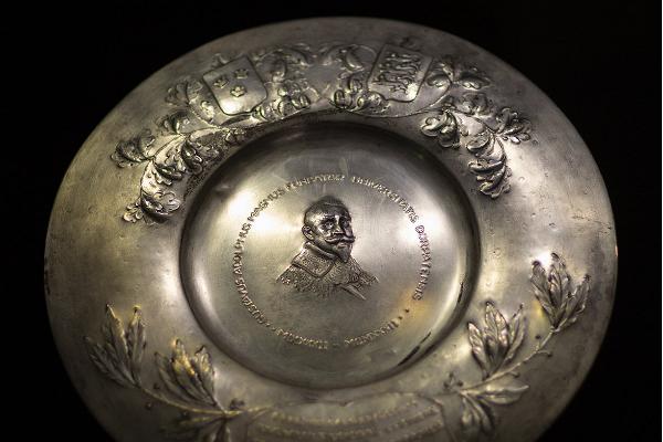 University of Tartu Museum Treasury, silver plate of Gustav II Adolf
