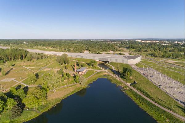 View of the Estonian National Museum and Raadi Park