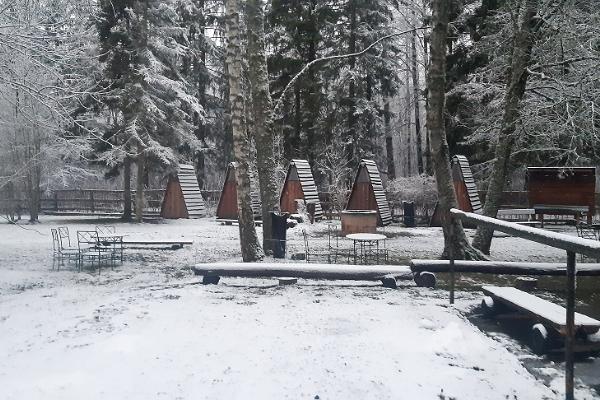 Летний сад в поселке Улила, зима, зимой, в зимнее время