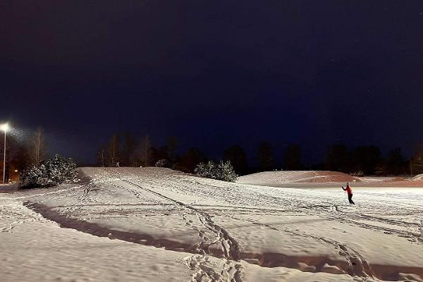 Tähtvere Park health trails in winter