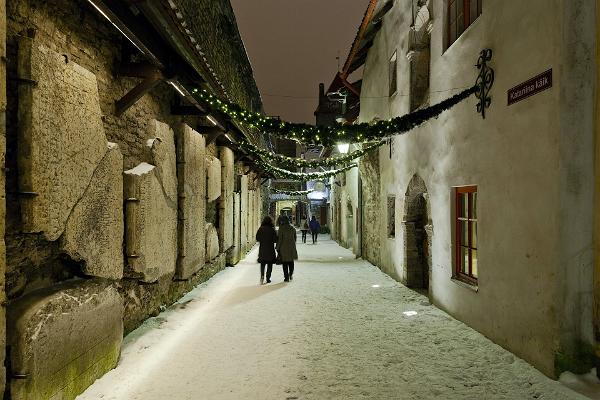 Переулок Катарийна кяйк зимой