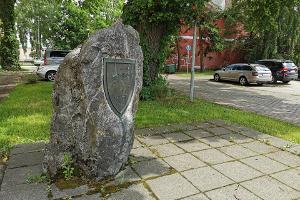 Memorial stone dedicated to St. Nicholas Church
