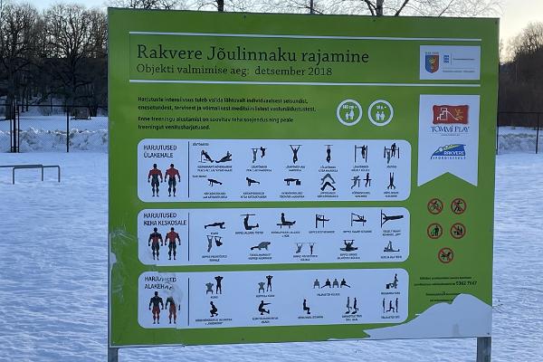 Outdoor gym at Kastani Avenue in Rakvere