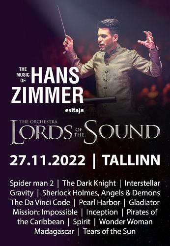 Orkestri Lords of the Sound kontserdi ''The music of Hans Zimmer'' plakat