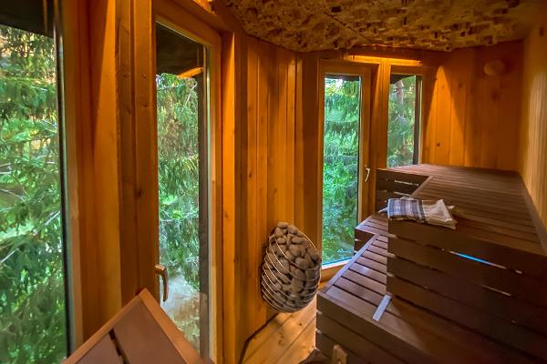 Tree house sauna