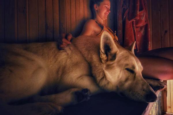 Teepee Village tower sauna