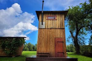Teepee Village tower sauna