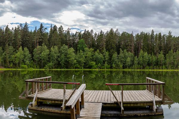 Elvas insjö Vaikne i närheten av Lilla Kraftleden