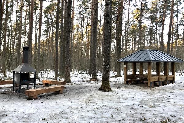 Wanderweg und Feuerplatz in Tiksoja