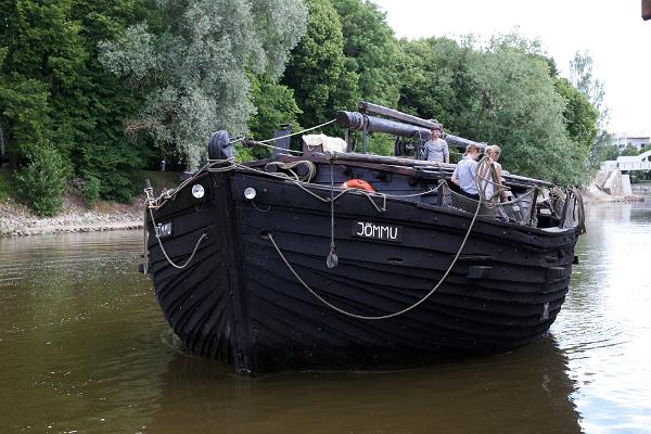 Barge on the river Emajõgi