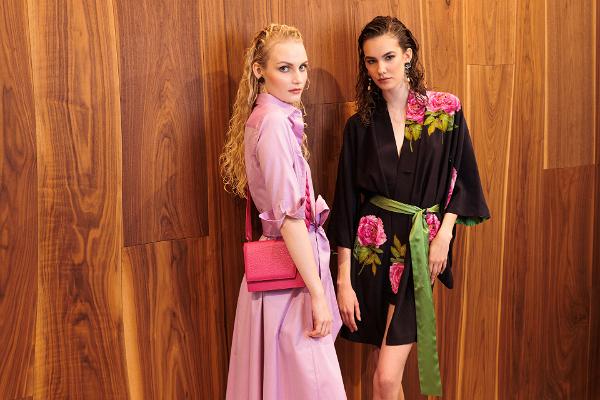 Amanjeda by Katrin Kuldma cotton dress Castlebird Rose silk Kimono Kadri Kruus Leather bag