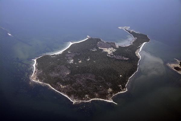Aerial view of Aegna Island