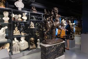Visible storage gallery for the sculpture collection