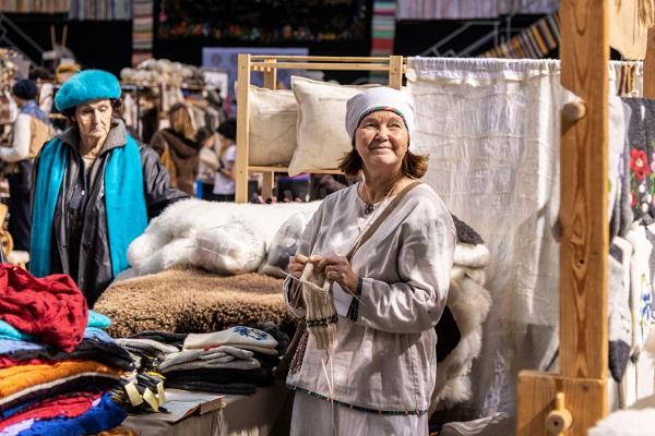 Sheepskin rugs at St Martin's Day Fair