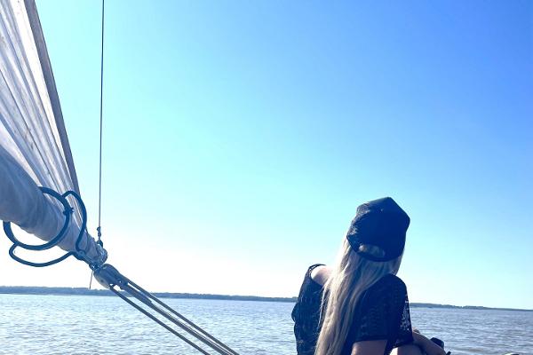 Sailing on Lake Võrtsjärv