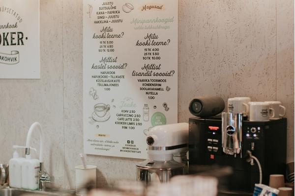 Pfannkuchencafé Kooker im Bahnhof Balti Jaam