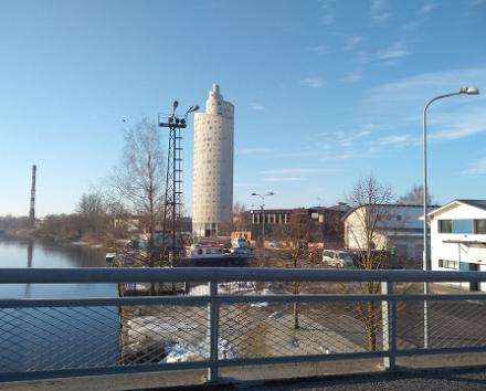 Tartu linna virtuaaltuur: Kaarsild ja Emajõgi, rohelus, jõgi