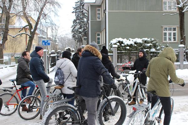 Tallinn Winter Bike Tour with Coffe Stop.