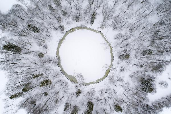 Kaali field of meteorite craters