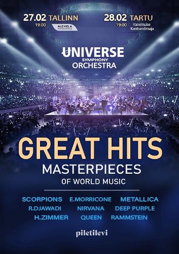 Legendaarsed hitid sümfooniaorkestri «Universe Orchestra» esituses